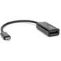 Rocstor Premium USB-C to DP Adapter 6" Adapter Converter - 6" (152.40 mm) DisplayPort/USB Video/Data Transfer Cable for Projector, - 1 (Y10C131-B1)