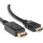 Rocstor Premium DisplayPort to HDMI converter cable - 6 ft (2m) - 4K - 6 ft (1.83 m) DisplayPort/HDMI A/V Cable for Audio/Video - End: (Y10C261-B1)
