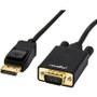 Rocstor DisplayPort to VGA Adapter Converter Cable - M/M - 10 ft (3.05 m) DisplayPort/VGA Video Cable for Video Device, Notebook, TV, (Y10C290-B1)