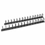 Rocstor Vertical Cable Organizer with D-Ring Hooks - 0U - 6 ft. - Vertical Cable Manager - Black - 40U Rack Height x 2" (50.80 mm) - - (Y10E052-B1)