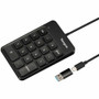 Targus&reg; Wired Numeric EcoSmart™ Keypad - Cable Connectivity - USB Type C, USB Type A Interface - 18 Key(s) - Windows, macOS, (Fleet Network)