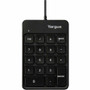 Targus&reg; Wired Numeric EcoSmart™ Keypad - Cable Connectivity - USB Type C, USB Type A Interface - 18 Key(s) - Windows, macOS, (AKP13GL)