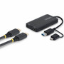 StarTech USB to Dual HDMI Adapter, USB-A or USB-C to 2x HDMI Converter (1x 4K30, 1x 1080p), 4.3in/11cm Cable, Win/Mac, Black - USB to (Fleet Network)