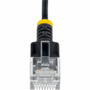 StarTech 14ft Black Ultra Slim CAT6a Ethernet Cable, Snagless, UTP, Bare Copper Wire, 34AWG Slim RJ45 Patch Cord - Ultra Slim UTP up (N6APATUTP34BKS-14FT)