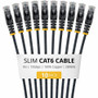 StarTech 9in Black Slim CAT6 Cable, 10 Pack, Snagless RJ45, UTP, LSZH, 28AWG Pure Bare Copper, Slim Network Patch Cord - 10-pack of is (Fleet Network)