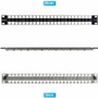 StarTech 48 Port 1U Blank Keystone Patch Panel, Rackmount Cat6 Patch Panel for RJ45 STP Ethernet Network Jacks - 48-Port 1U Blank with (C6PANELSTP481U)