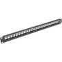 Tripp Lite N062-024-KJ-SH Blank Patch Panel - 24 Port(s) - 1U High - Black - 19" Wide - Rack-mountable - TAA Compliant (Fleet Network)