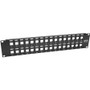 Tripp Lite N062-032-KJ 32-Port 2U RackMount Unshielded Blank Keystone/Multimedia PatchPanel - 32 Port(s) - 2U High - Black - 19" Wide (Fleet Network)