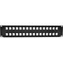 Tripp Lite N062-032-KJ 32-Port 2U RackMount Unshielded Blank Keystone/Multimedia PatchPanel - 32 Port(s) - 2U High - Black - 19" Wide (N062-032-KJ)