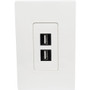 Tripp Lite 2-Port Single-Gang Universal Keystone Wallplate, White - 2 x Total Number of Socket(s) - 1-gang - White - Polycarbonate - (N080-102)