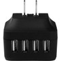 StarTechcom_Travel_USB_Wall_Charger_-_4_Port_-_Black_-_Universal_Travel_Adapter_-_International_Power_Adapter_-_USB_Charger_-_120_V_V_USB4PACBK