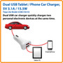 Tripp Lite Dual-Port USB Car Charger for Tablets and Cell Phones, 5V 4.8A (24W) - 12 V DC Input - 5 V DC/4.80 A Output (U280-C02-S2)