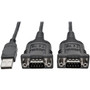 Tripp_Lite_2-Port_USB_to_DB9_Serial_FTDI_Adapter_Cable_with_COM_Retention_MM_6_ft_-_6_ft_DB-9USB_Data_Transfer_Cable_for_PDA_-_1_U209-006-2