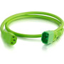 C2G 3ft 18AWG Power Cord (IEC320C14 to IEC320C13) - Green - For PDU, Switch, Server - 250 V AC / 10 A - Green - 3 ft Cord Length - 1 (Fleet Network)