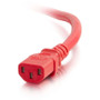 C2G Standard Power Cord - For PDU, Server, Switch - 250 V AC / 15 A - Red (17553)