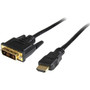 StarTech.com 15 ft HDMI&reg; to DVI-D Cable - M/M - HDMI - 15 ft - 1 x Male HDMI - 1 x DVI-D Male Video - Black (Fleet Network)