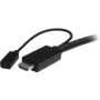 StarTech.com USB-C HDMI Cable Adapter - 6 ft / 2m - 4K - Thunderbolt Compatible - HDMI / USB C / Mini DisplayPort to HDMI Cable - a C, (CMDPHD2HD)