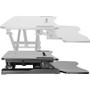 Amer Mounts Sit/Stand 37.4" Height Adjust Desk - EZRiser36 Height Adjustable Sit/Stand Desk Computer Riser, Dual Monitor Capable, wide (Fleet Network)