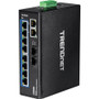 TRENDnet 10-Port Hardened Industrial Gigabit DIN-Rail Switch - 10 x Gigabit Ethernet Network, 2 x Gigabit Ethernet Expansion Slot - - (Fleet Network)