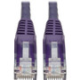 Tripp Lite Cat6 Gigabit Snagless Molded UTP Patch Cable (RJ45 M/M), Purple, 1 ft - 1 ft Category 6 Network Cable for Switch, Hub, - 1 (Fleet Network)