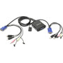 IOGEAR 2-Port USB VGA Cable KVM with DisplayPort Adapters - 2 Computer(s) - 1 Local User(s) - 2048 x 1536 - 2 x USB1 x VGA (GCS72DPKIT)