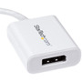 StarTech.com USB C to DisplayPort Adapter - 4K 60Hz - White - USB 3.1 Type-C to DisplayPort Adapter - USB C Video Adapter (CDP2DPW) - (CDP2DPW)