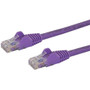 StarTech.com 12ft Purple Cat6 Patch Cable with Snagless RJ45 Connectors - Cat6 Ethernet Cable - 12 ft Cat6 UTP Cable - 12 ft Category (Fleet Network)