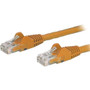 StarTech.com 1ft Orange Cat6 Patch Cable with Snagless RJ45 Connectors - Short Ethernet Cable - 1 ft Cat 6 UTP Cable - 1 ft Category 6 (Fleet Network)