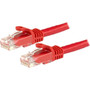 StarTech.com 1ft Red Cat6 Patch Cable with Snagless RJ45 Connectors - Short Ethernet Cable - 1 ft Cat 6 UTP Cable - 1 ft Category 6 - (Fleet Network)