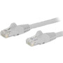StarTech.com 30ft White Cat6 Patch Cable with Snagless RJ45 Connectors - Long Ethernet Cable - 30 ft Cat 6 UTP Cable - 30 ft Category (Fleet Network)