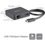 StarTech.com USB C Multiport Adapter - USB Type C to 4K HDMI / USB 3.0 / Gigabit Ethernet - Powered USB Hub - USB-C to USB Adapter - a (DKT30CHD)