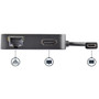 StarTech.com USB C Multiport Adapter - USB Type C to 4K HDMI / USB 3.0 / Gigabit Ethernet - Powered USB Hub - USB-C to USB Adapter - a (DKT30CHD)