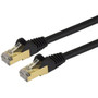 StarTech.com 5ft Black Cat6a Shielded Patch Cable - Cat6a Ethernet Cable - 5 ft Cat 6a STP Cable - Snagless RJ45 Ethernet Cord - 5 ft (Fleet Network)