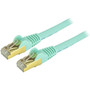 StarTech.com 4ft Aqua Cat6a Shielded Patch Cable - Cat6a Ethernet Cable - 4 ft Cat 6a STP Cable - Snagless RJ45 Ethernet Cord - 4 ft - (Fleet Network)