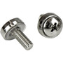 StarTech.com Rack Screws - 20 Pack - Installation Tool - 12 mm M5 Screws - M5 Nuts - Cabinet Mounting Screws and Cage Nuts - Rack Cage (CABSCRWM520)