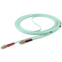 StarTech.com Aqua OM4 Duplex Multimode Fiber - 16 ft / 5m - 100 Gb - 50/125 - OM4 Fiber - LC to LC Fiber Patch Cable - 16.4 ft Fiber - (450FBLCLC5)