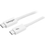 StarTech.com 20Gbps Thunderbolt 3 Cable - 6.6ft/2m - White - 4k 60Hz - Certified TB3 USB-C to USB-C Charger Cord w/ 100W Power - 2x of (Fleet Network)