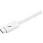 StarTech.com 20Gbps Thunderbolt 3 Cable - 3.3ft/1m - White - 4k 60Hz - Certified TB3 USB-C to USB-C Charger Cord w/ 100W Power - 2x of (TBLT3MM1MW)