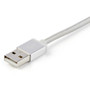 StarTech. com LTCUB1MGR USB Multi-Charger Cable - 3-in-1 Lightning/USB-C/Micro-B - Braided Nylon - 1m (3. 3 ft) - Apple MFi Certified - Silver