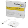 StarTech.com USB-C to DVI Adapter with Power Delivery (USB PD) - USB Type C Adapter - 1920 x 1200 - White - Use this USB Type C to DVI (CDP2DVIUCPW)