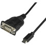 StarTech.com USB C to Serial Adapter with COM Retention - USB C to RS232 Cable - USB C to DB9 Cable - Windows / macOS / Linux - Data - (Fleet Network)