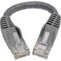 Tripp Lite N201-06N-GY Cat.6 UTP Patch Network Cable - 5.9" Category 6 Network Cable for Network Device, Network Adapter, Router, Hub, (N201-06N-GY)