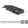 StarTech.com USB to Dual DisplayPort Mini Dock with GbE LAN - Portable Docking Station - USB 3.0 - For Windows - Dual 4K 60 Hz- - for (USBA2DPGB)