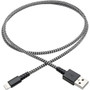 Tripp Lite Heavy-Duty USB Sync/Charge Cable with Lightning Connector, 3 ft. (0.9 m) - 3 ft Lightning/USB Data Transfer Cable for iPad (M100-003-HD)