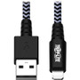 Tripp Lite Heavy-Duty USB Sync/Charge Cable with Lightning Connector, 3 ft. (0.9 m) - 3 ft Lightning/USB Data Transfer Cable for iPad (Fleet Network)