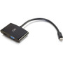 C2G 8in Mini DisplayPort to HDMI or VGA Adapter Converter - Black - HDMI/Mini DisplayPort/VGA for Tablet, Computer, Notebook, Monitor, (Fleet Network)