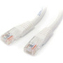 StarTechcom 25 ft White Molded Cat5e UTP Patch Cable - Category 5e - 25 ft - 1 x RJ-45 Male - 1 x RJ-45 Male - White M45PATCH25WH