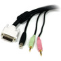 StarTech.com 4-in-1 USB DVI KVM Cable with Audio and Microphone - DVI (USBDVI4N1A6)