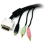 StarTechcom 4-in-1 USB DVI KVM Cable with Audio and Microphone - DVI USBDVI4N1A6