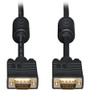 Tripp Lite 25ft SVGA / VGA Coax Monitor Cable with RGB High Resolution HD15 M/M 25' - HD-15 Male - HD-15 Male - 7.62m - Black (Fleet Network)